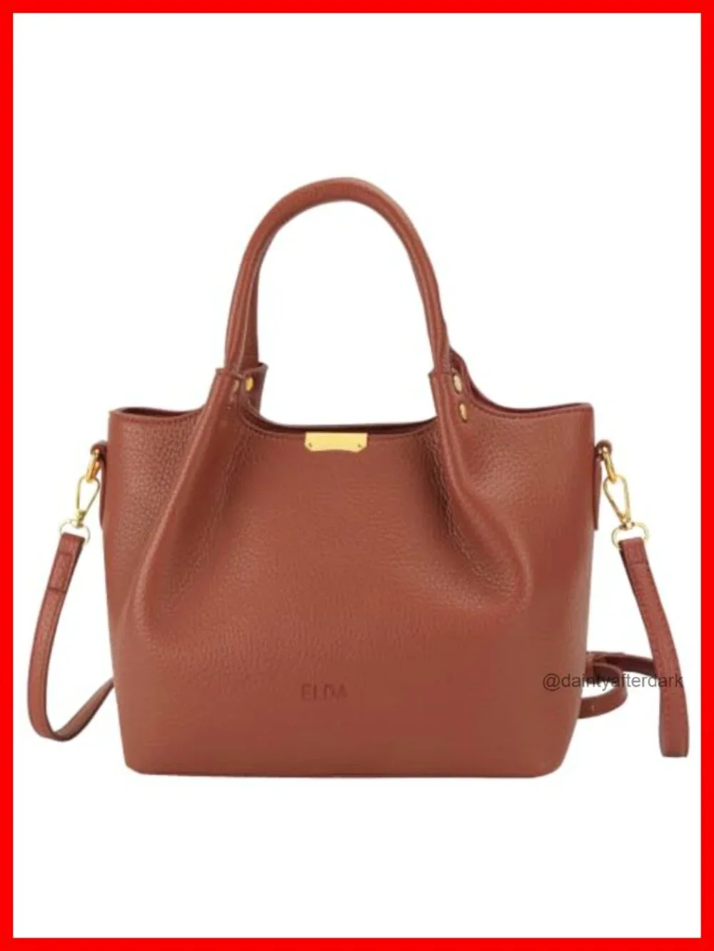 Vegan Leather Satchel Handbag for Women with Detachable Crossbody Strap